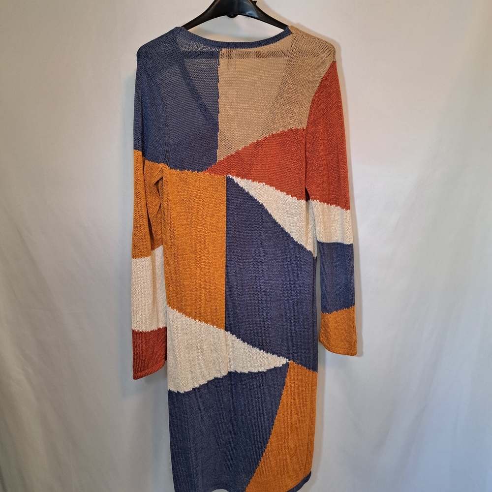 Chico's Multicolor Patchwork Long Cardigan Size 1… - image 5